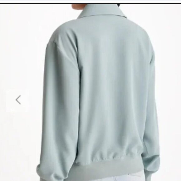 NWT Express Oversized Utility Bomber Jacket, Silver Blue, XL - Picture 2 of 4